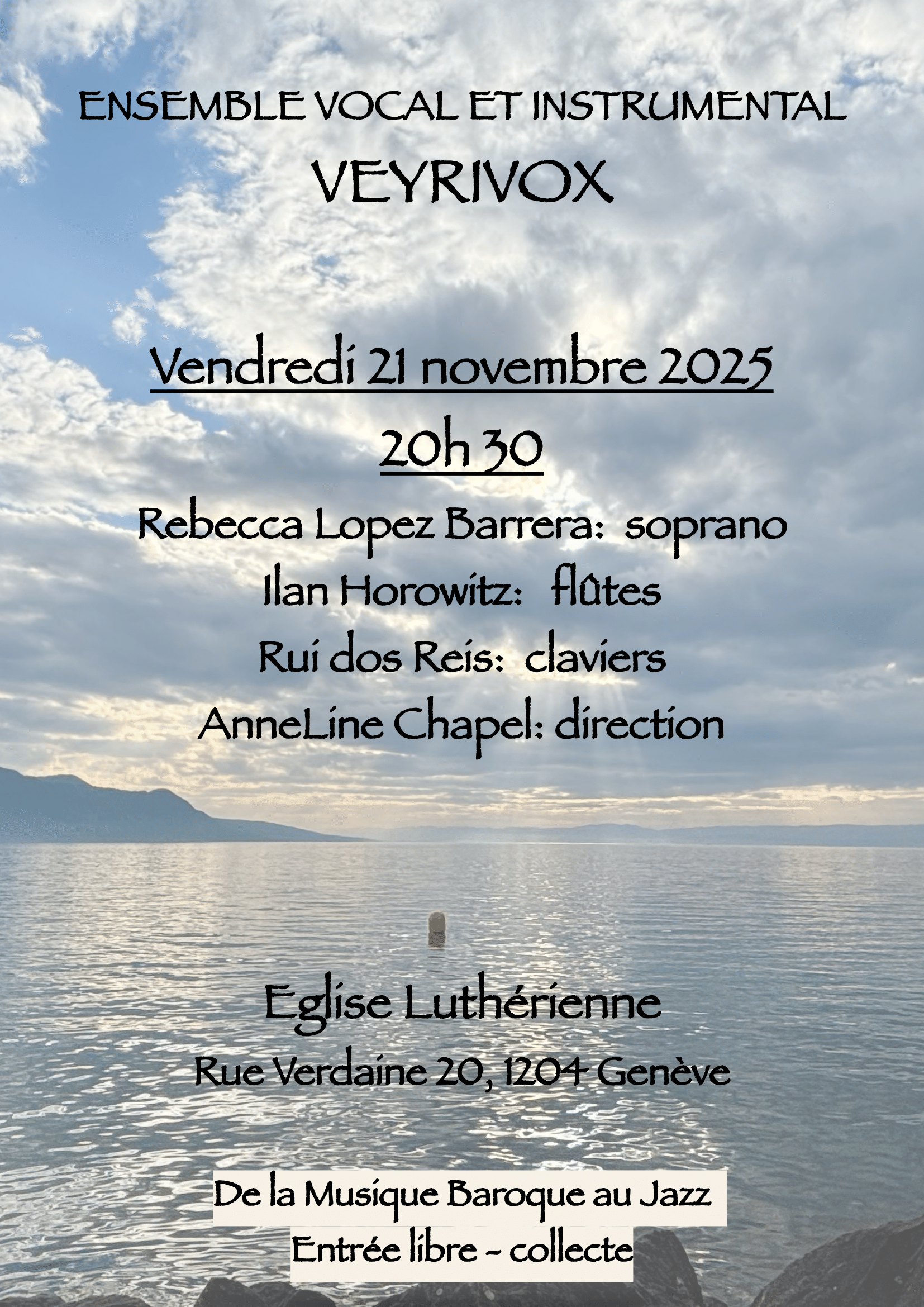 Affiche du concert De la musique Baroque au Jazz